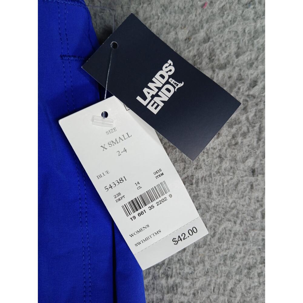 Lands' End Swim Skort Womens XS Size 2-4 Blue UPF 50 Skirt Shorts Bottom NWT - Picture 2 of 10
